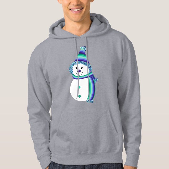 Schneemann-Schneejäger Hoodie (Vorderseite)