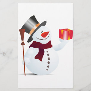 Schneemann / Schneemann für Weihnachten / X-mas Briefpapier
