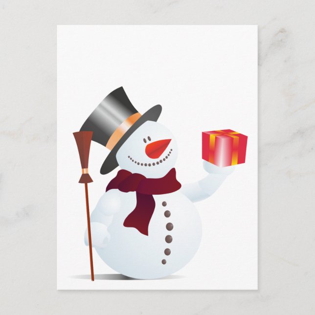 Schneemann / Schneemann zu Weihnachten / Weihnacht (Vorderseite)