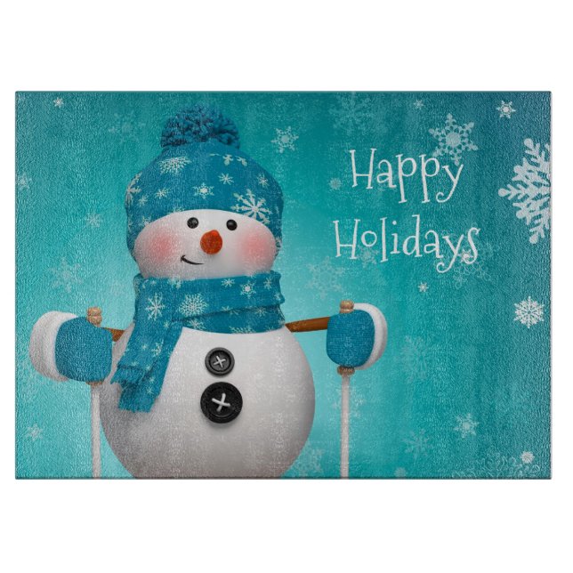 Schneemann Schneidebrett (Vorderseite)