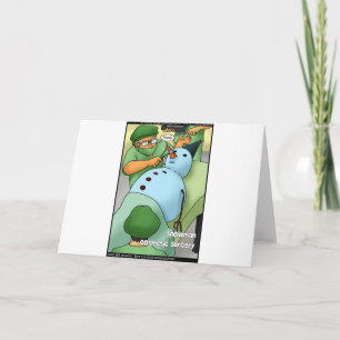 Schneemann Schönheitschirurgie Lustige Geschenke T Feiertagskarte