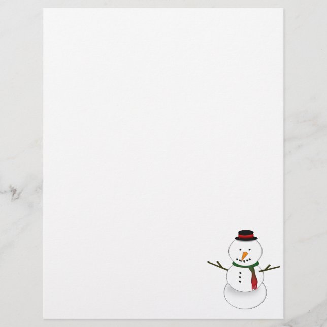 Schneemann Schreibwaren Briefbogen (Vorderseite)