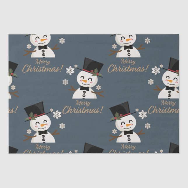 Schneemann Seidenpapier (Vorderseite)