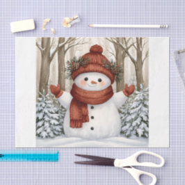 Schneemann Seidenpapier