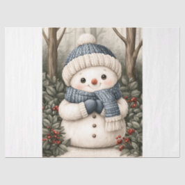 Schneemann Seidenpapier