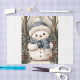 Schneemann Seidenpapier