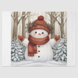 Schneemann Seidenpapier