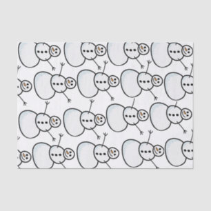 Schneemann Seidenpapier