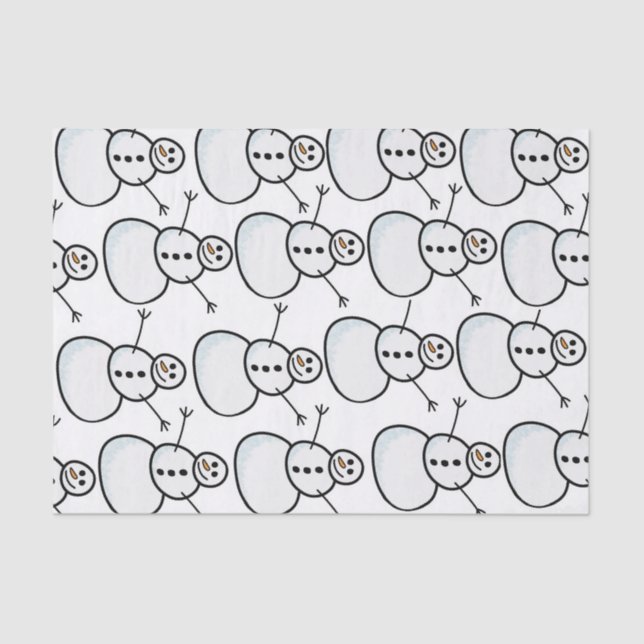 Schneemann Seidenpapier (Vorderseite)
