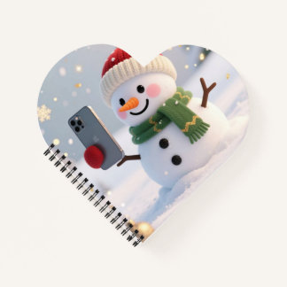 Schneemann-Selfie-Spiralblock Notizbuch