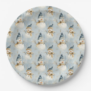 Schneemann Serenade Pappteller