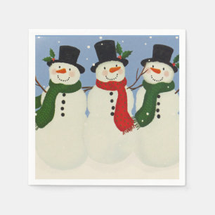 Schneemann Serviette