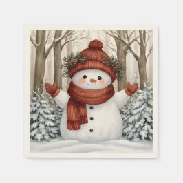 Schneemann Serviette