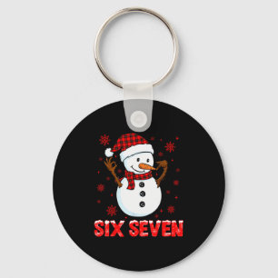 Schneemann Six Seven Meme Slang 6 7 Lustig 67 Weih Schlüsselanhänger