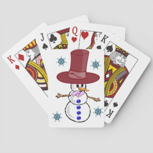 Schneemann Spielkarten-Deck Spielkarten