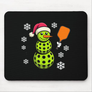 Schneemann spielt Pickleball Weihnachten Xmas Kind Mousepad