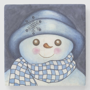 Schneemann-Steinuntersetzer Steinuntersetzer