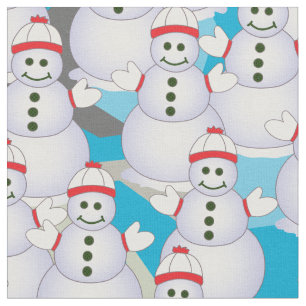 Schneemann Stoff