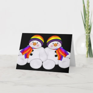 Schneemann Stolz Feiertagskarte