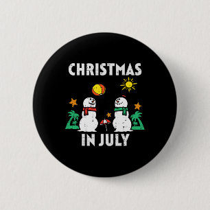 Schneemann Strand Weihnachten Im Juli Xmas Sommer Button