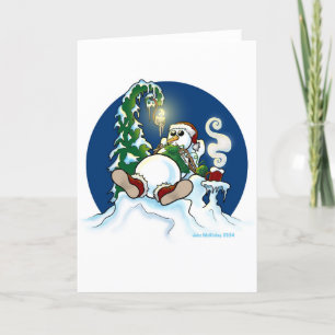 Schneemann Stricken Dankeskarte