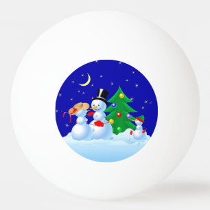 Schneemann-Tanzen Tischtennisball