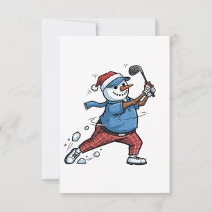  Schneemann Tennisspieler Weihnachten 2026 Urlaub  Dankeskarte