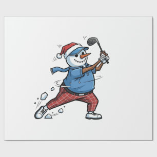 Schneemann Tennisspieler Weihnachten 2026 Urlaub  Geschenkpapier