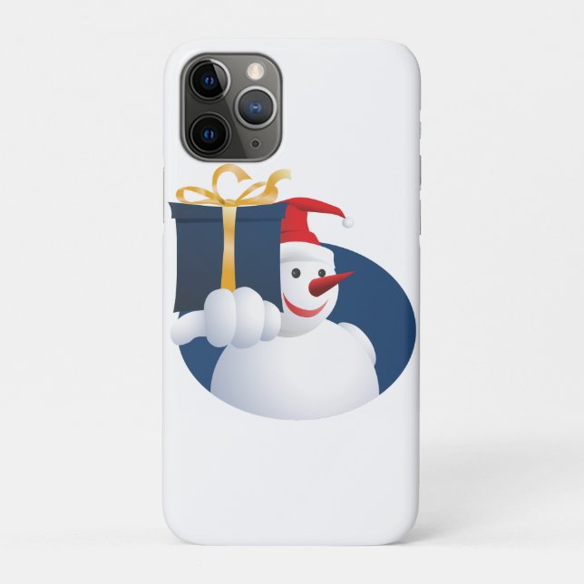 Schneemann übergibt Geschenk... Case-Mate iPhone Hülle (Rückseite)