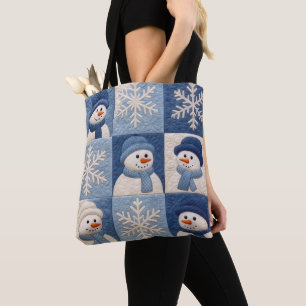 Schneemann und Schneeflocken Quilt Muster