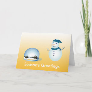 Schneemann- und Schneewelt-Frohe Festtage Feiertagskarte