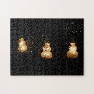 Schneemann Urlaubslichtanzeige Puzzle