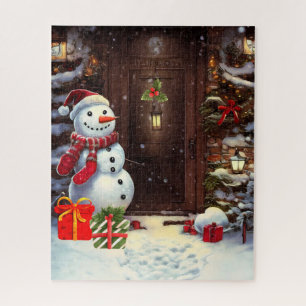 Schneemann Vintage-Weihnachten Puzzle