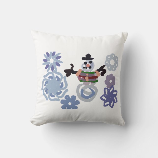 Schneemann warm  kissen (Vorderseite)