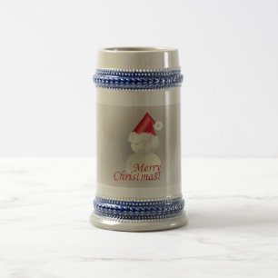 Schneemann Weihnachten Bierglas
