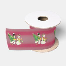 Schneemann - Weihnachten Satinband