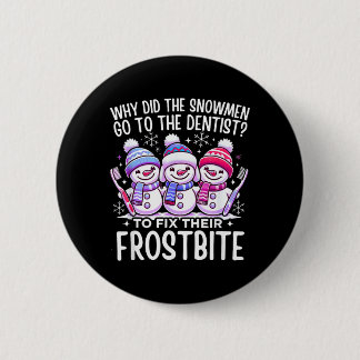 Schneemann Weihnachten Zahnarzt Dental Sofort Weih Button