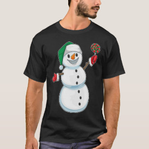 Schneemann Weihnachts Lutscher T-Shirt