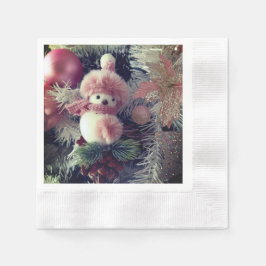 Schneemann-Weihnachts-Papier-Tischdecke Serviette