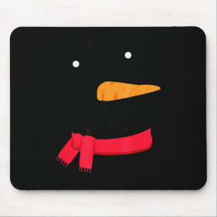 Schneemann, Weihnachts-Schneemann-Gesicht  Mousepad