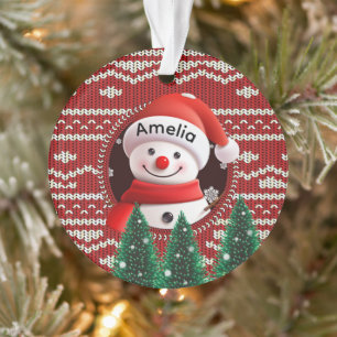Schneemann-Weihnachts-Shirt-Ornament mit individue Ornament