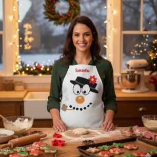 Schneemann Weihnachts-Spaß-Novität Cartoon Schürze