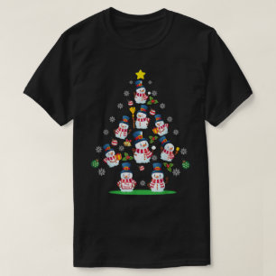 Schneemann-Weihnachtsbaum-Feiertagsdesign T-Shirt