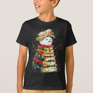 Schneemann-Weihnachtsbaum-Lesung T-Shirt