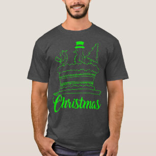 Schneemann Weihnachtsbaum Vögelchen Lass es schnei T-Shirt