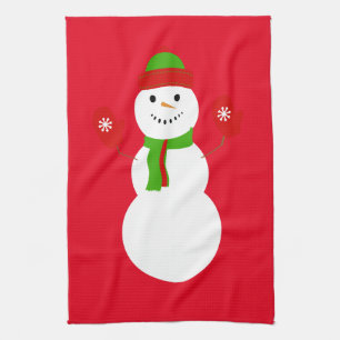 Schneemann-WeihnachtsGeschirrtuch Geschirrtuch