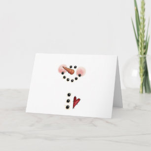 Schneemann-Weihnachtskarte Feiertagskarte