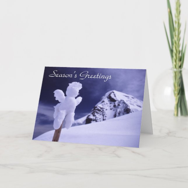 Schneemann-Weihnachtskarte Feiertagskarte (Vorderseite)