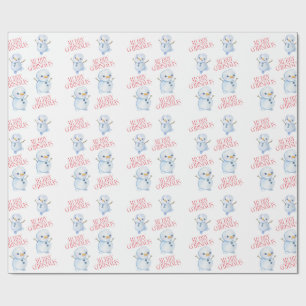 Schneemann-Weihnachtspapier Geschenkpapier