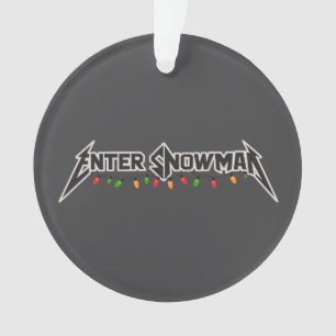 Schneemann Weihnachtsrocker Winter Rock Metal Ornament